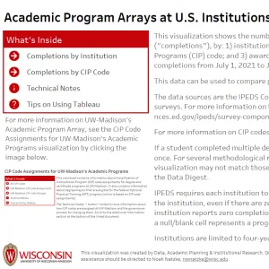 viz thumbnail for Academic Program Arrays at U.S. Institutions