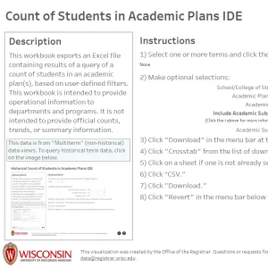 viz thumbnail for Count of Students in Academic Plans IDE