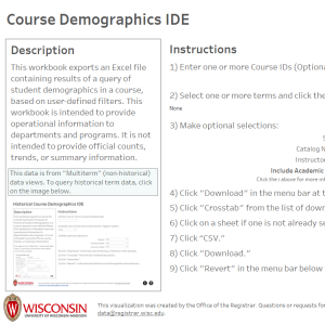 viz thumbnail for Course Demographics IDE