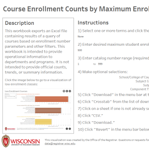 viz thumbnail for Course Enrollment Counts by Maximum Enrollment IDE
