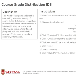 viz thumbnail for Course Grade Distribution IDE