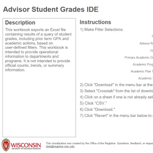 viz thumbnail for Advisor Student Grades IDE
