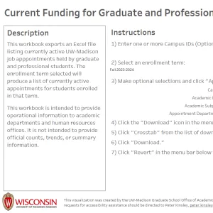 viz thumbnail for Current Funding for Graduate and Professional Students IDE
