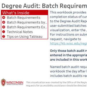 viz thumbnail for Degree Audit: Batch Requirement