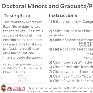 viz thumbnail for Doctoral Minors and Grad or Prof Certs IDE