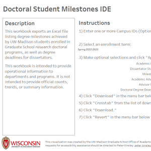 viz thumbnail for Doctoral Student Milestones IDE