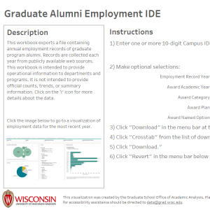 viz thumbnail for Graduate Alumni Employment IDE