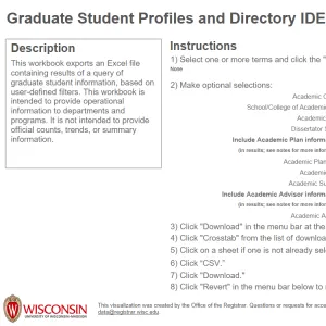 viz thumbnail for Graduate Student Profiles and Directory IDE