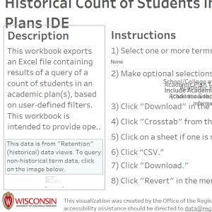 viz thumbnail for Historical Count of Students in Academic Plans IDE