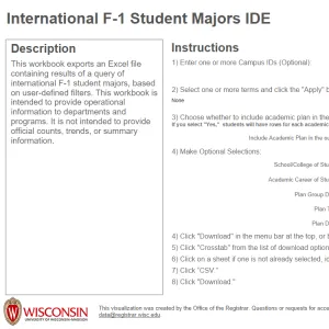 viz thumbnail for International F-1 Student Majors IDE