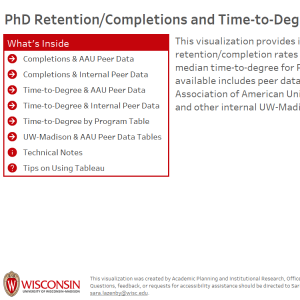 viz thumbnail for PhD Retention/Completions and Time-to-Degree