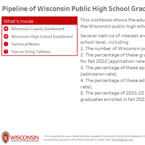 viz thumbnail for Pipeline of Wisconsin Public High School Graduates to UW-Madison