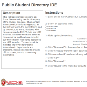 viz thumbnail for Public Student Directory IDE