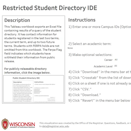 viz thumbnail for Restricted Student Directory IDE