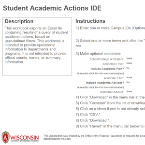 viz thumbnail for Student Academic Actions IDE