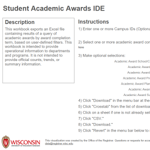 viz thumbnail for Student Academic Awards IDE