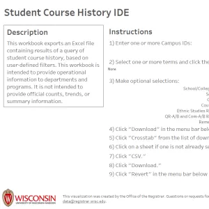 viz thumbnail for Student Course History IDE