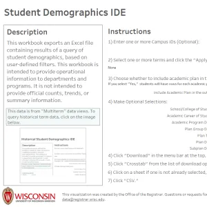 viz thumbnail for Student Demographics IDE