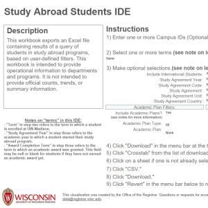 viz thumbnail for Study Abroad Students IDE