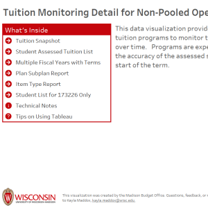 viz thumbnail for Tuition Monitoring Detail for Non-Pooled Operations