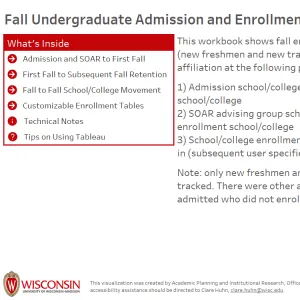 viz thumbnail for Undergraduate Fall Retention by School/College